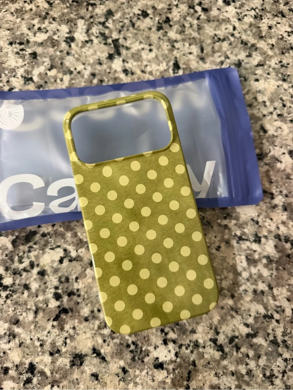 Casely Kiwi Cooler Poolside Print Phone Case iPhone 17 Pro Max- Green Polka Dot